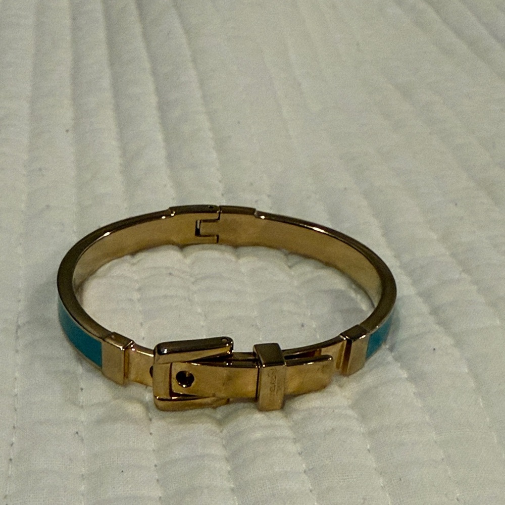 Michael Kors Gold-Tone Bracelet with Turquoise Enamel Inlay